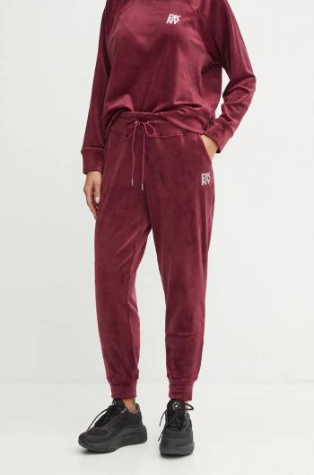 Tepláky Dkny vínová barva, s aplikací, DP4P3535