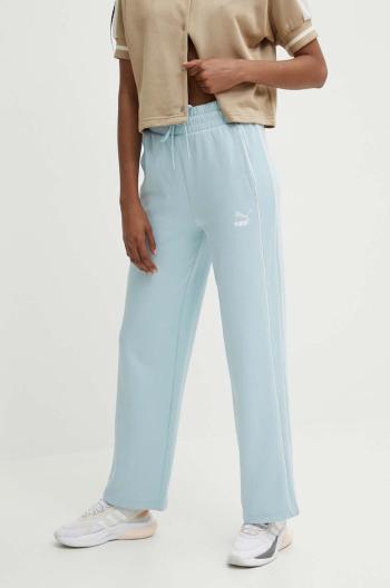 Tepláky Puma T7 High Waist Pant hladké, 624212