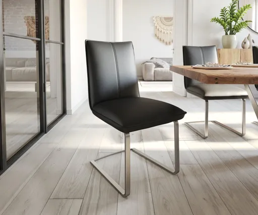 Jídelní židle Lelio-Flex konzolová podnož plochá nerezová ocel