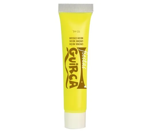 Guirca Barva na obličej v tubě Neon žlutá 10 ml