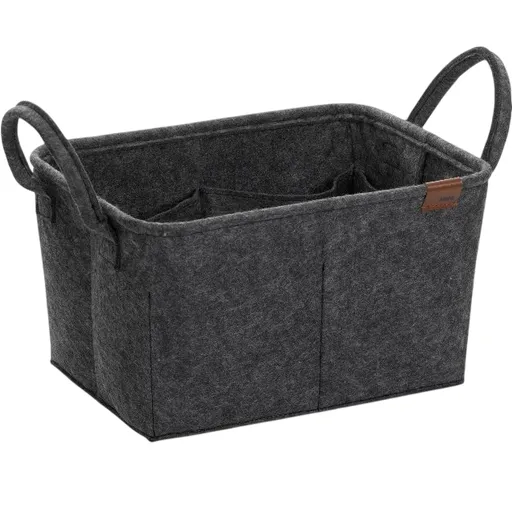 Kela Úložný koš s uchy Fay, 35 x 25 cm, tm. šedá