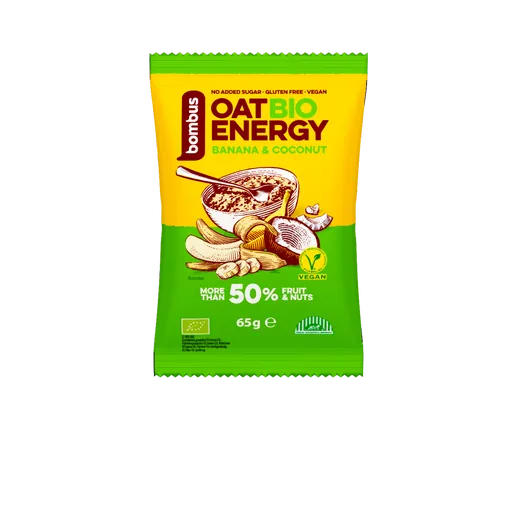 Bombus Oat Energy Banana & coconut BIO ovesná kaše 65 g