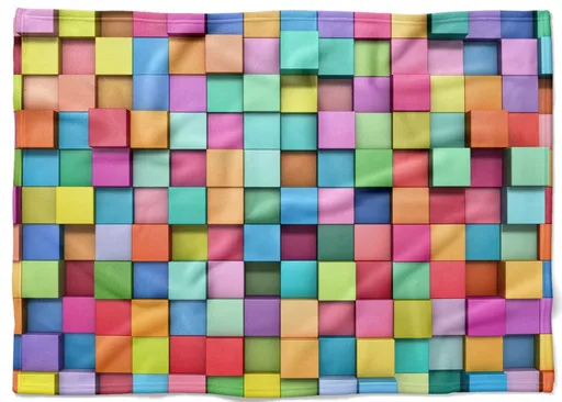 Deka Barevné kostky (Rozměr : 200 x 140 cm, Podšití beránkem: NE)