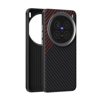 ABEEL C CARBON Ochranný kryt pre Vivo X200 Pro 5G BLACK RED
