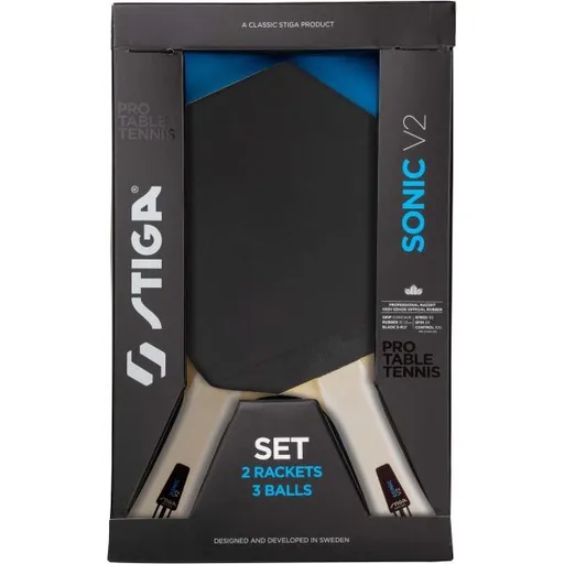 Stiga SET SONIC V2 Set na stolní tenis, černá, velikost