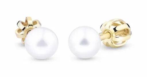 Cutie Jewellery Perlové náušnice ze žlutého zlata Z3003/4/5/6 0,5 cm
