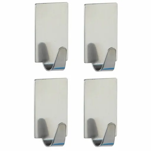 Wenko Sada 4 nerezových samolepících háčků Shiny