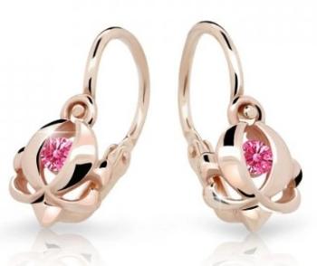 Cutie Jewellery Dětské náušnice z růžového zlata C2218-10-X-4 fuchsiová