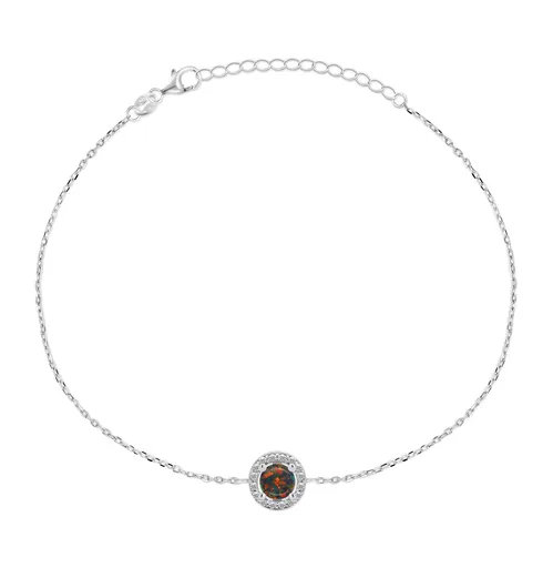 Brilio Silver Nádherný stříbrný náramek se syntetickým opálem BRC31WBC