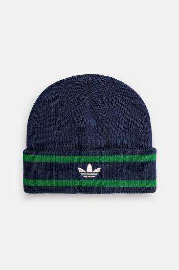 Čepice adidas Originals Beanie tmavomodrá barva, JL9569