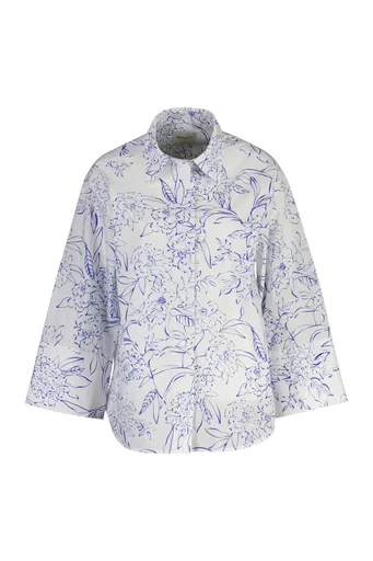 KOŠILE GANT REL FLORAL PRINT POPLIN SHIRT WHITE