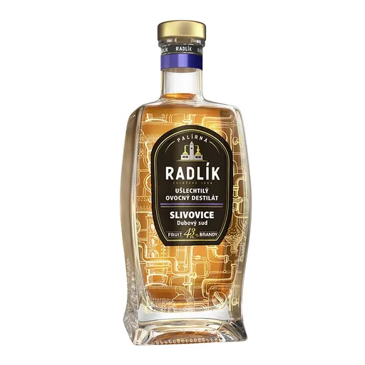 Radlík Slivovice z dubového sudu 43% 0,5l