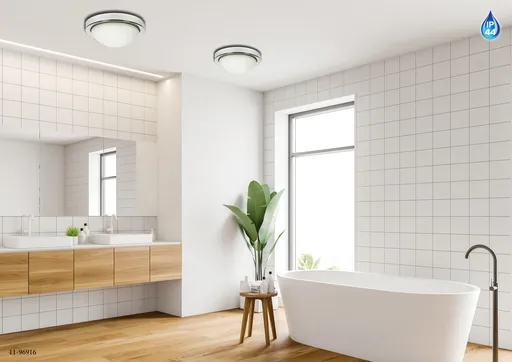 Stropní chromovaná koupelnová lampa 28cm IP44 60W E27 Roda 11-9691