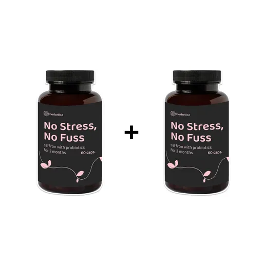 Zvýhodněný set: 2 x Bez stresu a starostí - šafrán s probiotiky - 60 kapslí - Herbatica