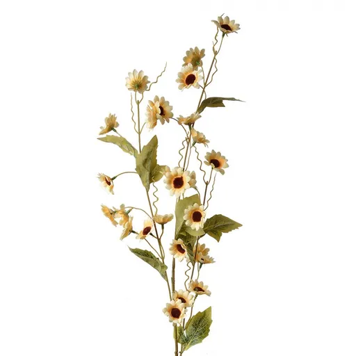 Dekorace umělá květina se světle žlutými květy - 25*6*107 cm 5PL0134LY