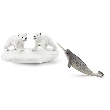 Schleich Lední medvědi a klouzačka 42531 (4059433573533)