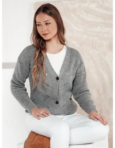 Sámský svetr KNITVIA světle šedý