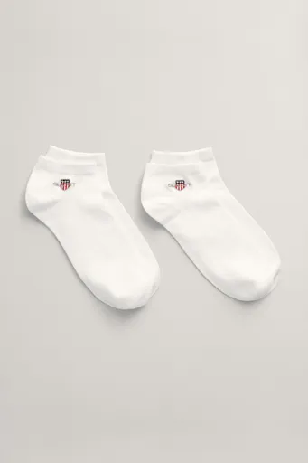 PONOŽKY GANT SHIELD SNEAKER SOCKS 2-PACK WHITE