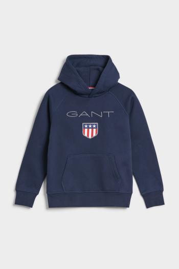 MIKINA GANT SHIELD HOODIE EVENING BLUE