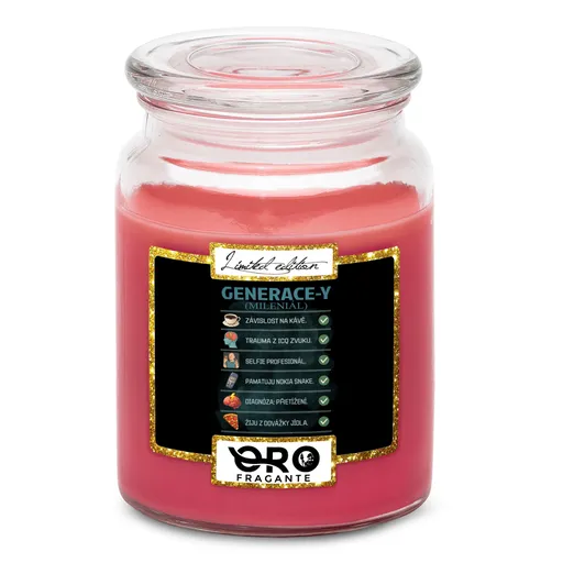 Svíčka Generace Y – nastavení (Vůně svíčky: Višně v čokoládě)
