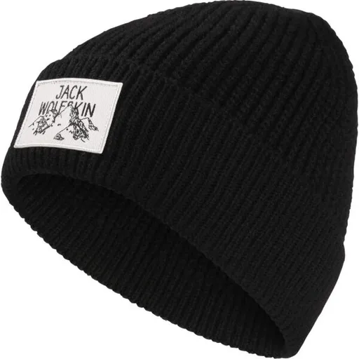 Jack Wolfskin BADGE BEANIE Zimní čepice, černá, velikost