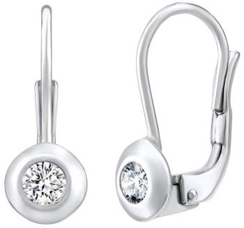 Silvego Třpytivé stříbrné náušnice s čirými Swarovski Zirconia SILVEGO31442w