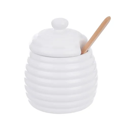 Dóza na med se lžíčkou WHITE - ORION