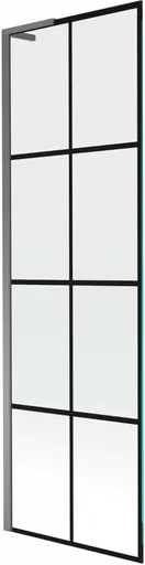 MEXEN/S Next L vanová zástěna FIX 60 x 150, černá vzor, grafit metal 895-060-000-03-77-95