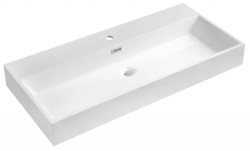 SAPHO AQUATIC umyvadlo, litý mramor, 100x46cm, bílá AT100