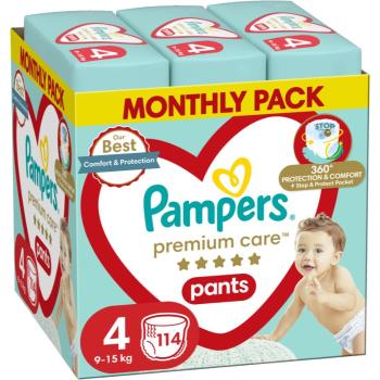 Pampers Premium Care Pants Monthly Pack Size 4 jednorázové plenkové kalhotky 9-15 kg 114 ks