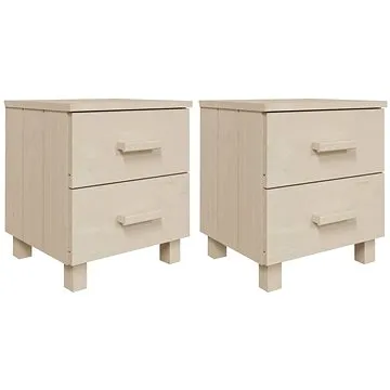 SHUMEE Noční stolky medově hnědé 40 × 35 × 44,5 cm masivní borovice, 340408 (340408)