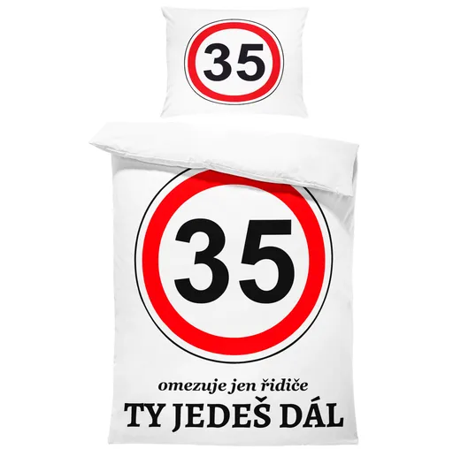 Povlečení Ty jedeš dál – výběr věku (Rozměr : 1x140/220 + 1x90/70, věk: 35)