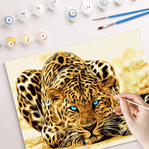 Malování podle čísel Leopard