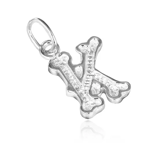 Přívěsek ze stříbra 925 - vyřezávané písmeno K