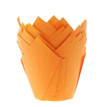 Cakesupplies Košíčky na muffiny oranžové tulipán 36 ks