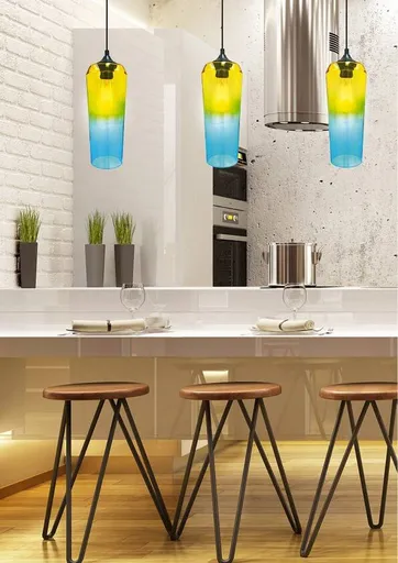 ZÁVĚSNÁ LAMPA EOL 1xE27 ŽLUTÁ ZELENÁ