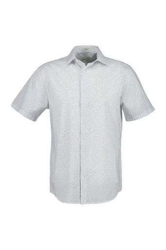 KOŠILE GANT REG POPLIN AOP SS SHIRT WHITE