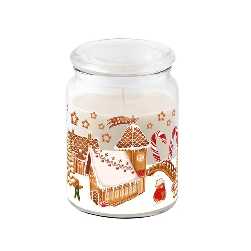 Vonná svíčka ve skle PROVENCE 95 hodin perníčková vesnička