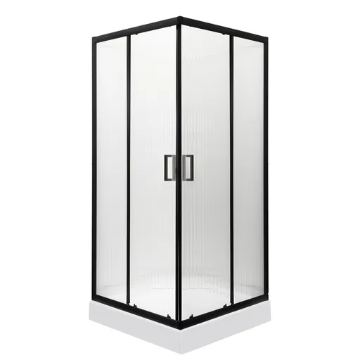 KERRA Sprchový kout s vaničkou Soho SQ 90 (černý) 5907548118813