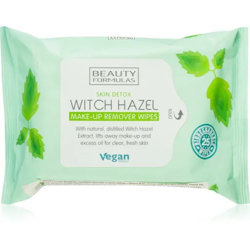 Beauty Formulas Witch Hazel čisticí a odličovací ubrousky 25 ks