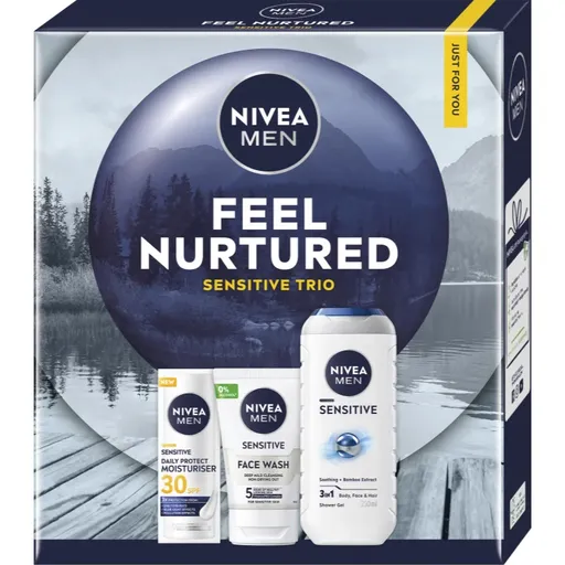 NIVEA MEN Feel Nurtured dárková sada na tělo a obličej