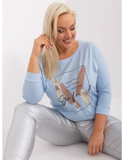 Dámská halenka plus size DAP světle modrá