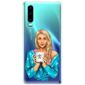 iSaprio Coffe Now - Blond pro Huawei P30 (cofnoblo-TPU-HonP30)