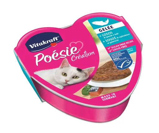 Vitakraft Poésie Création Gelée losos a špenát 85 g