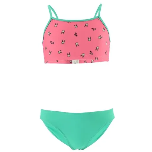AQUOS BIBA Dívčí dvoudílné plavky, zelená, velikost 164-170