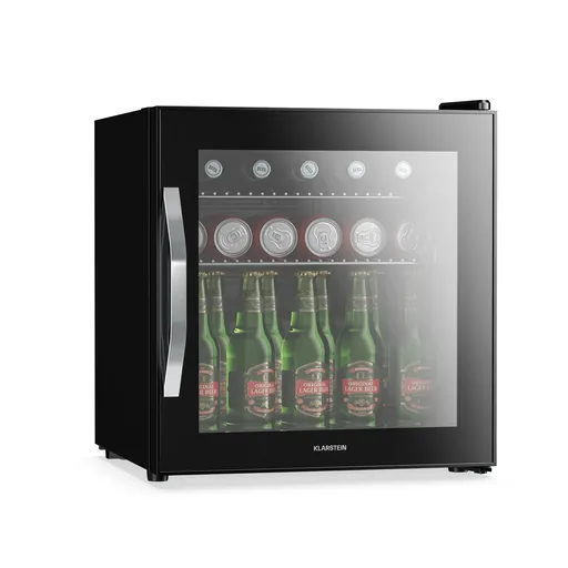 Klarstein Chladnička na nápoje Beersafe se zrcadlovými skleněnými dveřmi | 44 x 48 cm | Vnitřní LED osvětlení