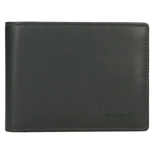 Pánská kožená slim peněženka Richhoff Petr - tmavě zelená