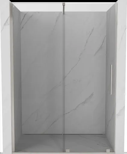 MEXEN/S Velar posuvné sprchové dveře 140, transparent, nikl kartáčovaný 871-140-000-01-97