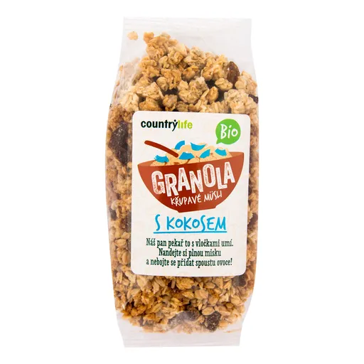 Country Life Granola Křupavé müsli s kokosem BIO 350 g