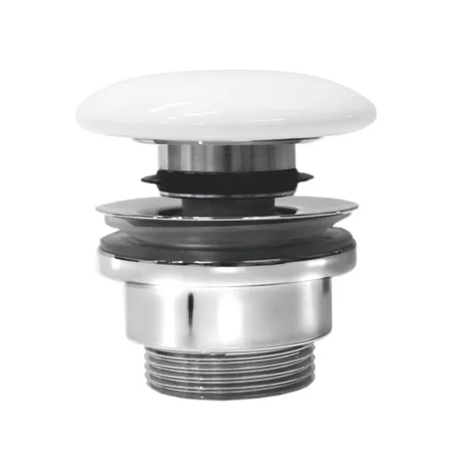 GSI umyvadlová výpust 5/4“, click-clack, keramická zátka, 5-65, bílá ExtraGlaze PCS11